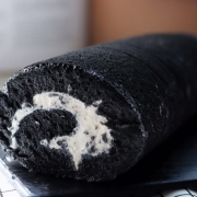 Eclipse - Charcoal Black Sesame Cake Roll